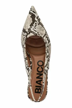 Bianco Højhælet sko biaKristin Kitten Heel Slingback Faux Snake
