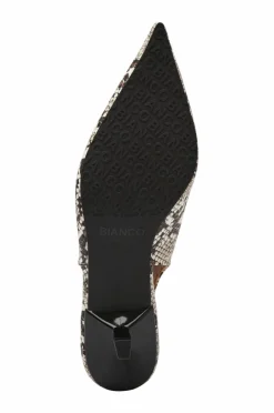 Bianco Højhælet sko biaKristin Kitten Heel Slingback Faux Snake