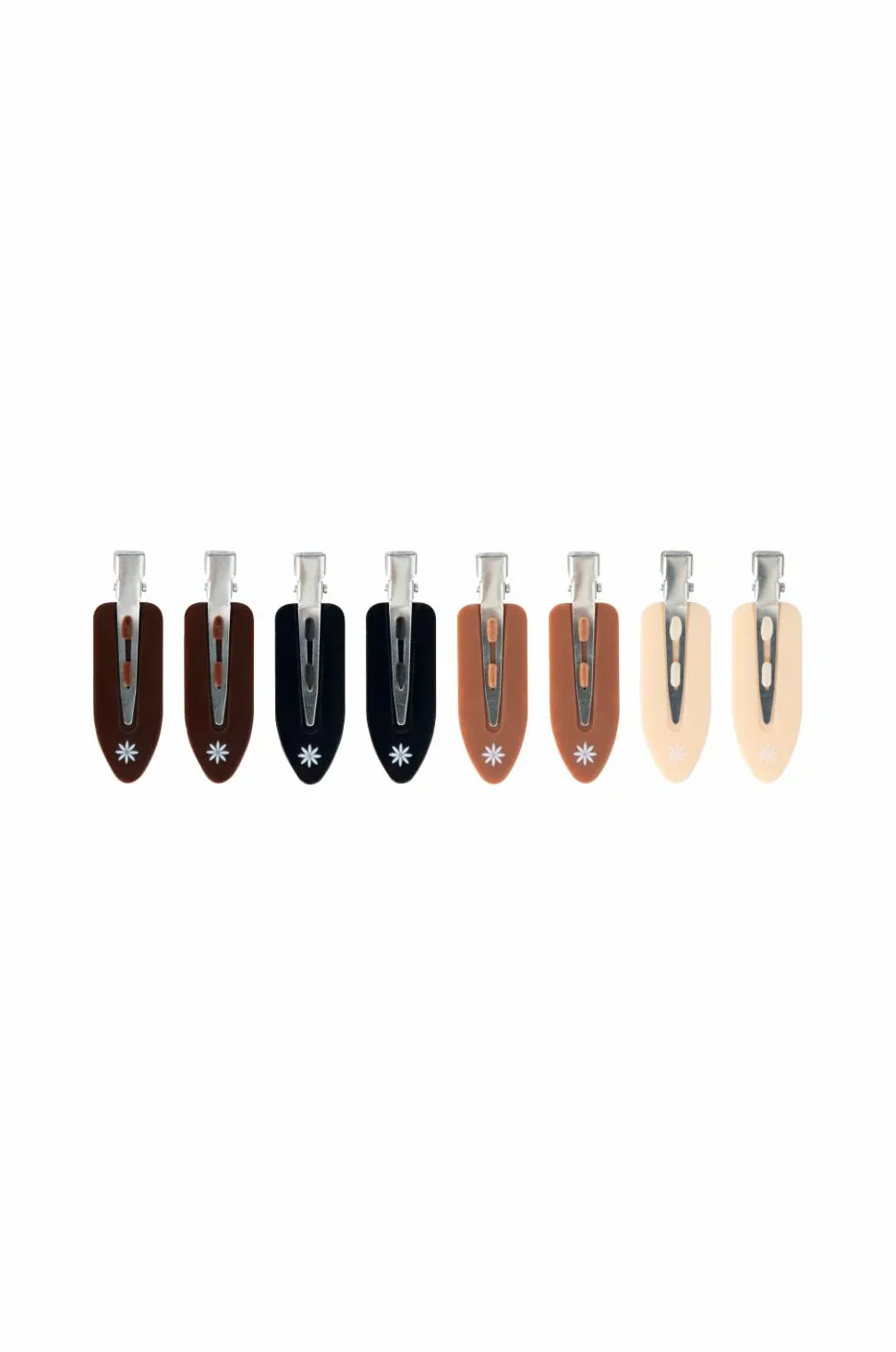 Brushworks Nude No Crease Hair Clips 8-pak