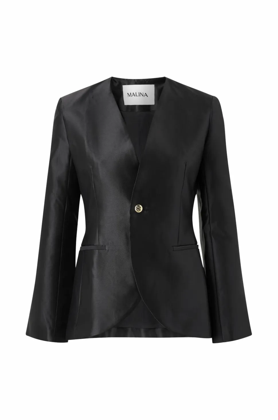 By Malina Blazer Nori Fitted Heavy Satin Blazer