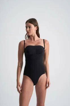 Bye Bra Formende krop Soft Touch Seamless Bodysuit Open Bust - firm support