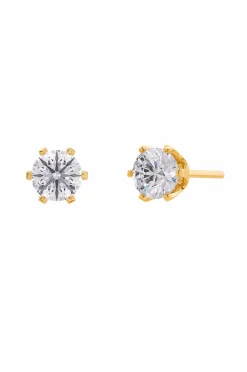 Edblad Øreringe Crown Studs Mini Gold