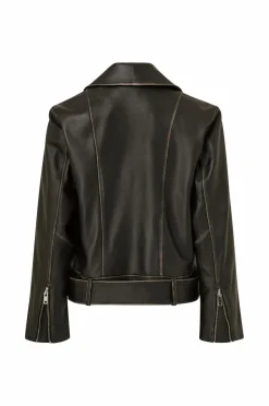 Ellos Collection Bikerjakke i læder Premium