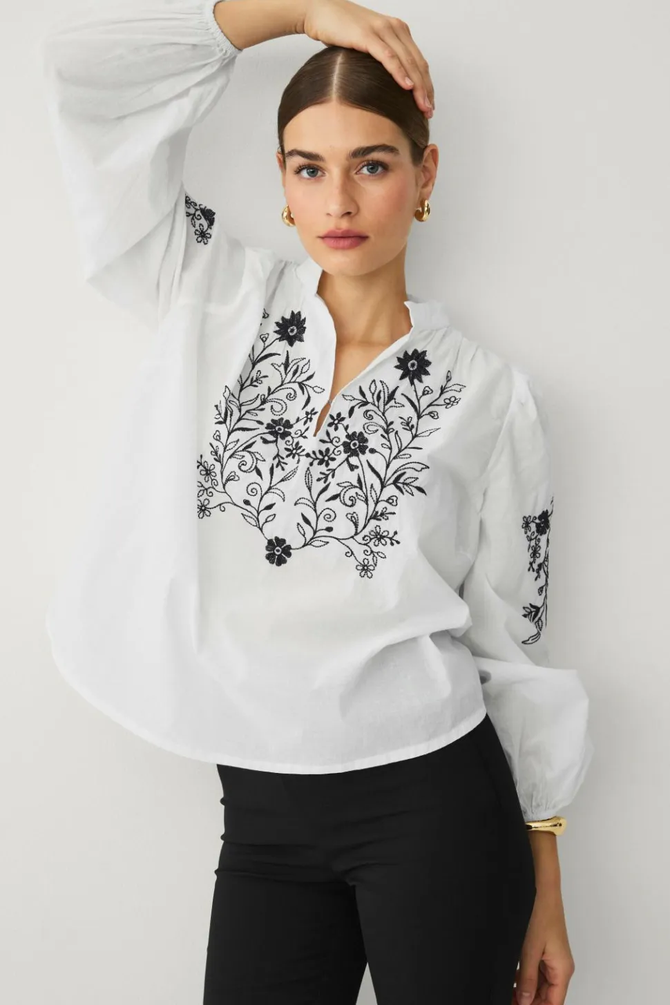 Ellos Collection Bluse med ballonærmer