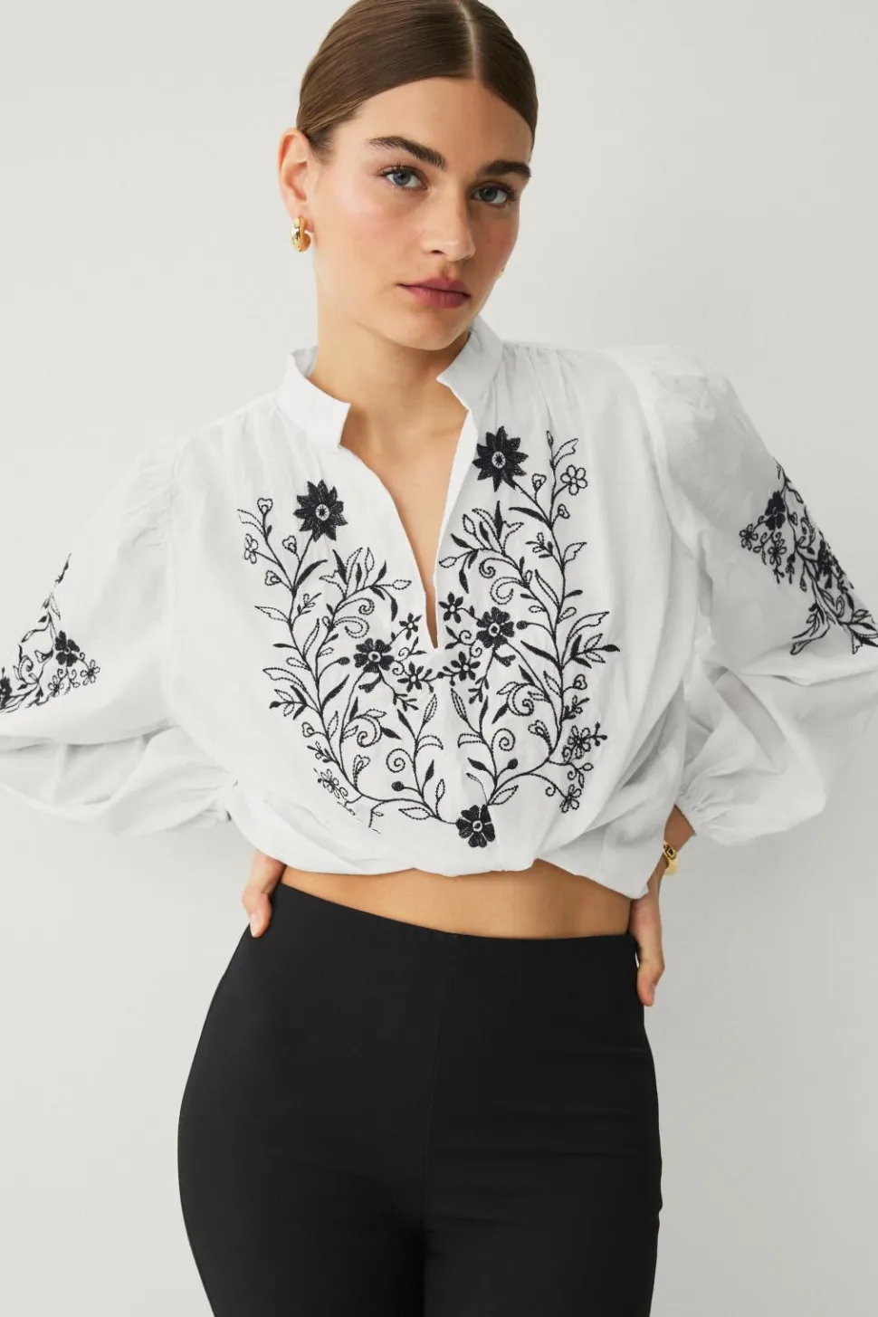 Ellos Collection Bluse med ballonærmer