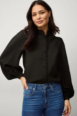 Ellos Collection Bluse med flæsedetalje