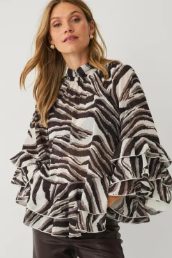 Ellos Collection Bluse med volanter
