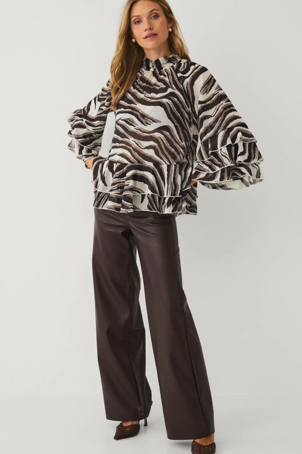 Ellos Collection Bluse med volanter