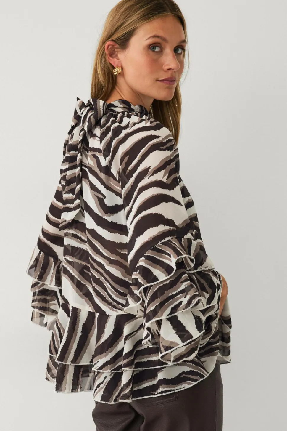 Ellos Collection Bluse med volanter