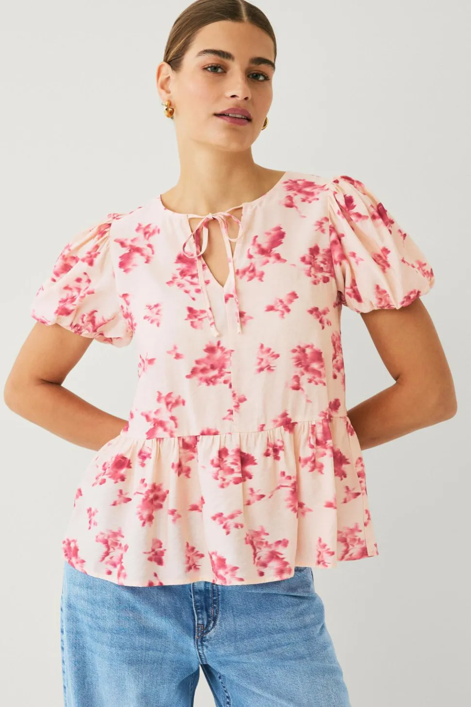Ellos Collection Bluse med pufærmer
