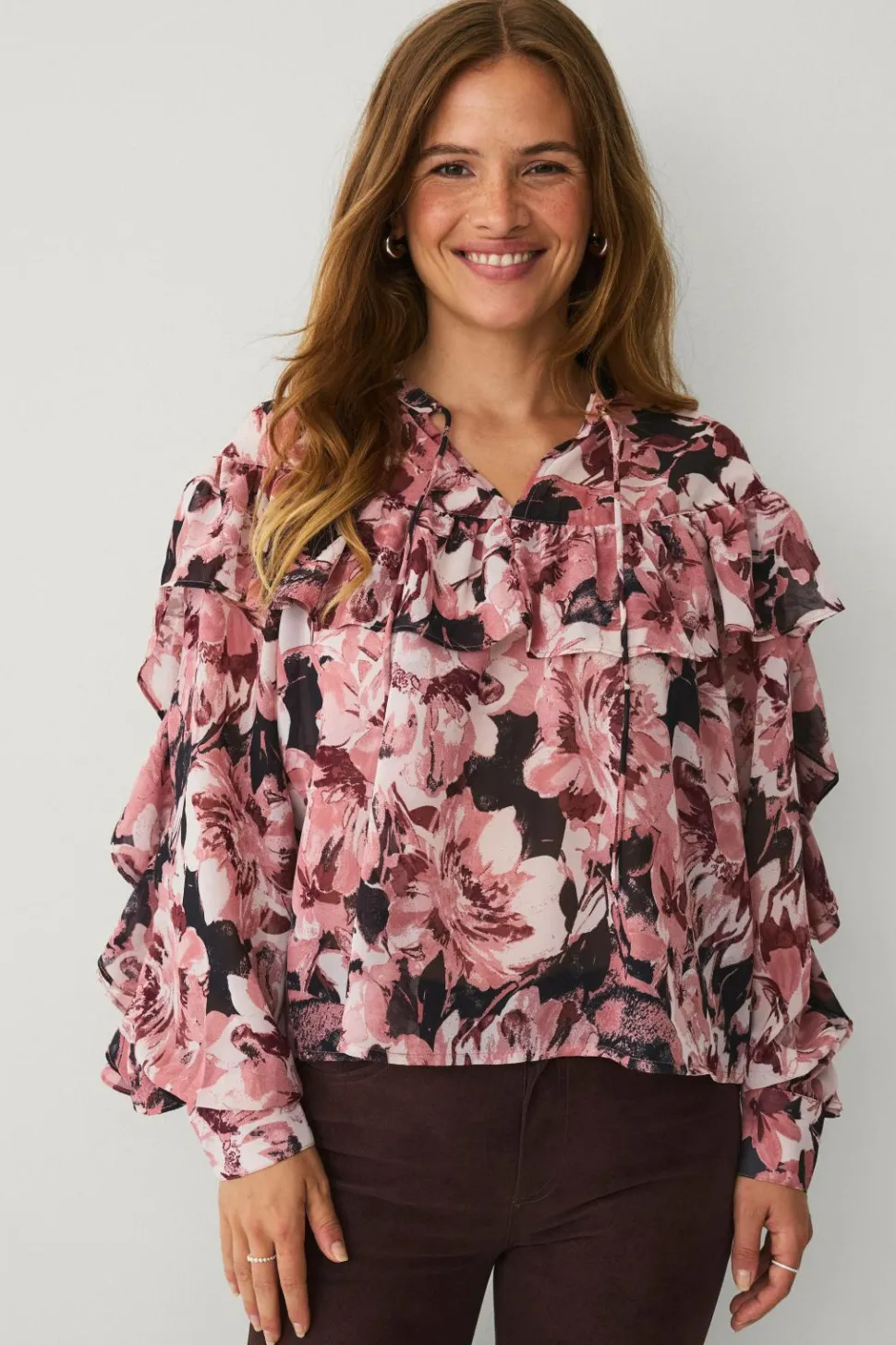 Ellos Collection Bluse med volanter