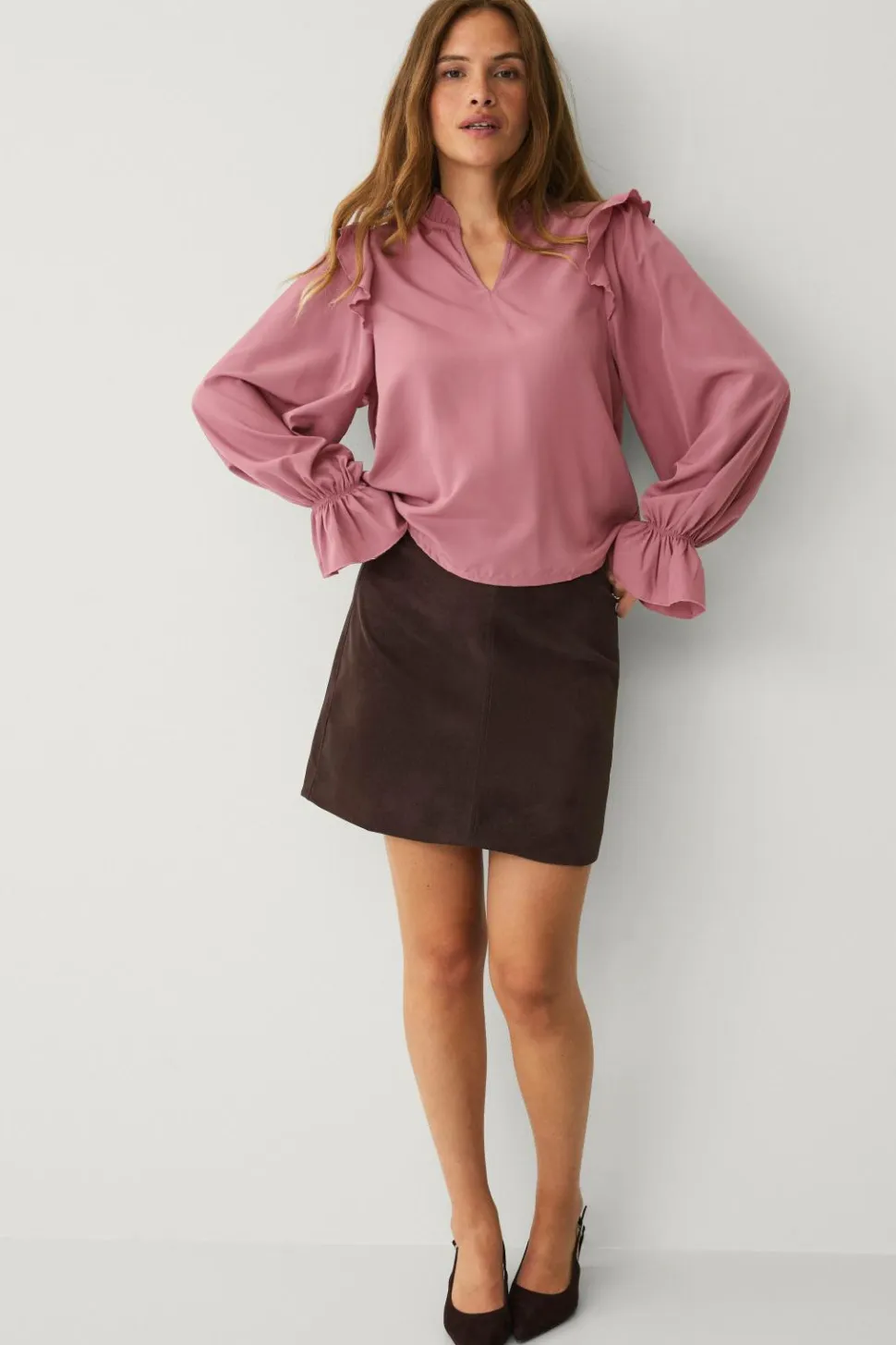 Ellos Collection Bluse med volanter