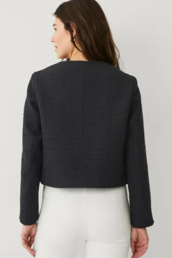 Ellos Collection Bouclé-jakke med guldknapper