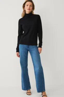 Ellos Collection Fintstrikket turtleneck trøje