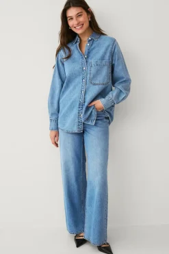 Ellos Collection Jeans med brede ben og høj talje