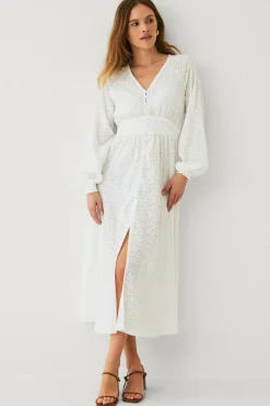 Ellos Collection Kjole med engelsk broderi