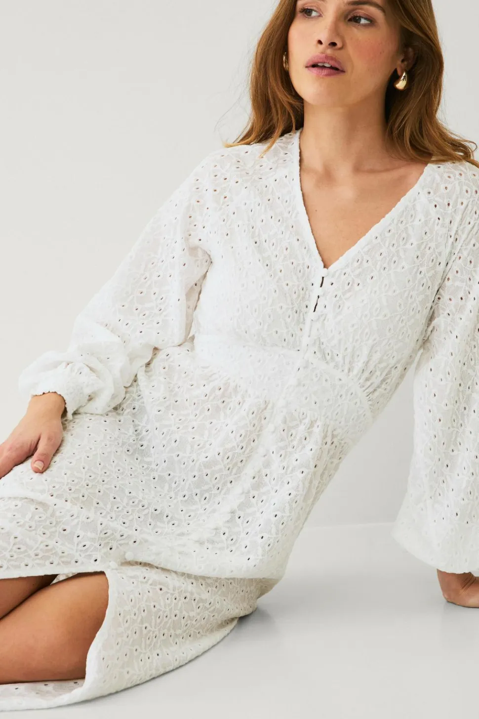 Ellos Collection Kjole med engelsk broderi