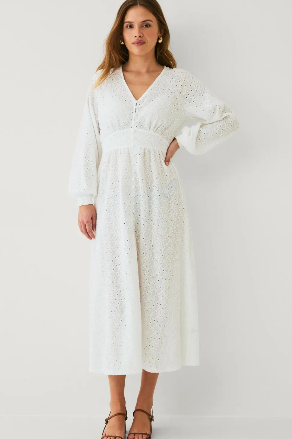 Ellos Collection Kjole med engelsk broderi
