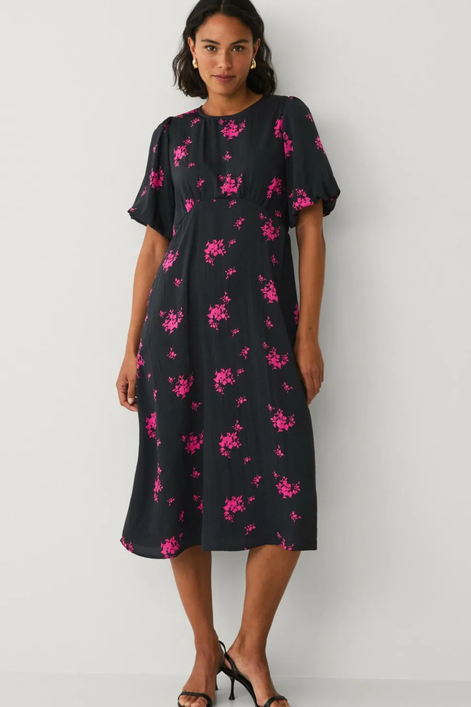 Ellos Collection Kjole med ballonærmer