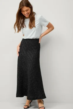 Ellos Collection Klokkeformet maxi nederdel i bouclé