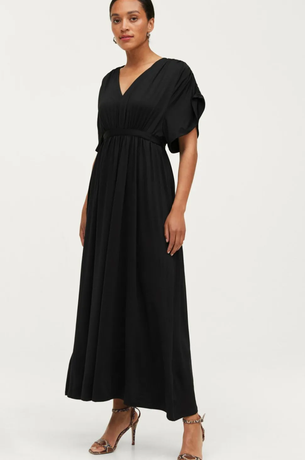 Ellos Collection Maxi kjole med en knude i ryggen