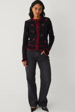 Ellos Collection Mønsterstrikket cardigan