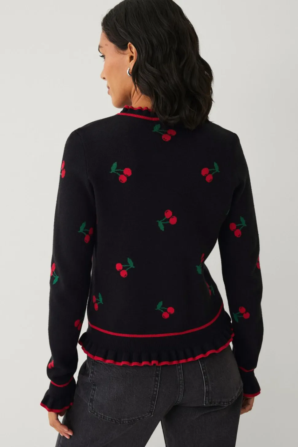 Ellos Collection Mønsterstrikket cardigan
