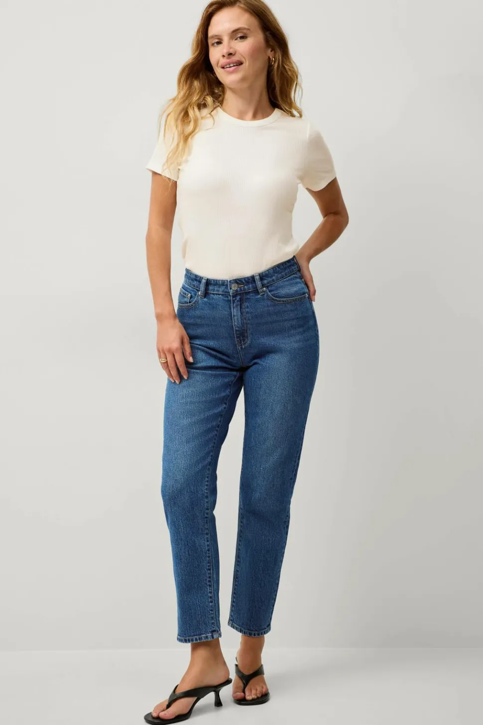 Ellos Collection Morjeans med høj talje
