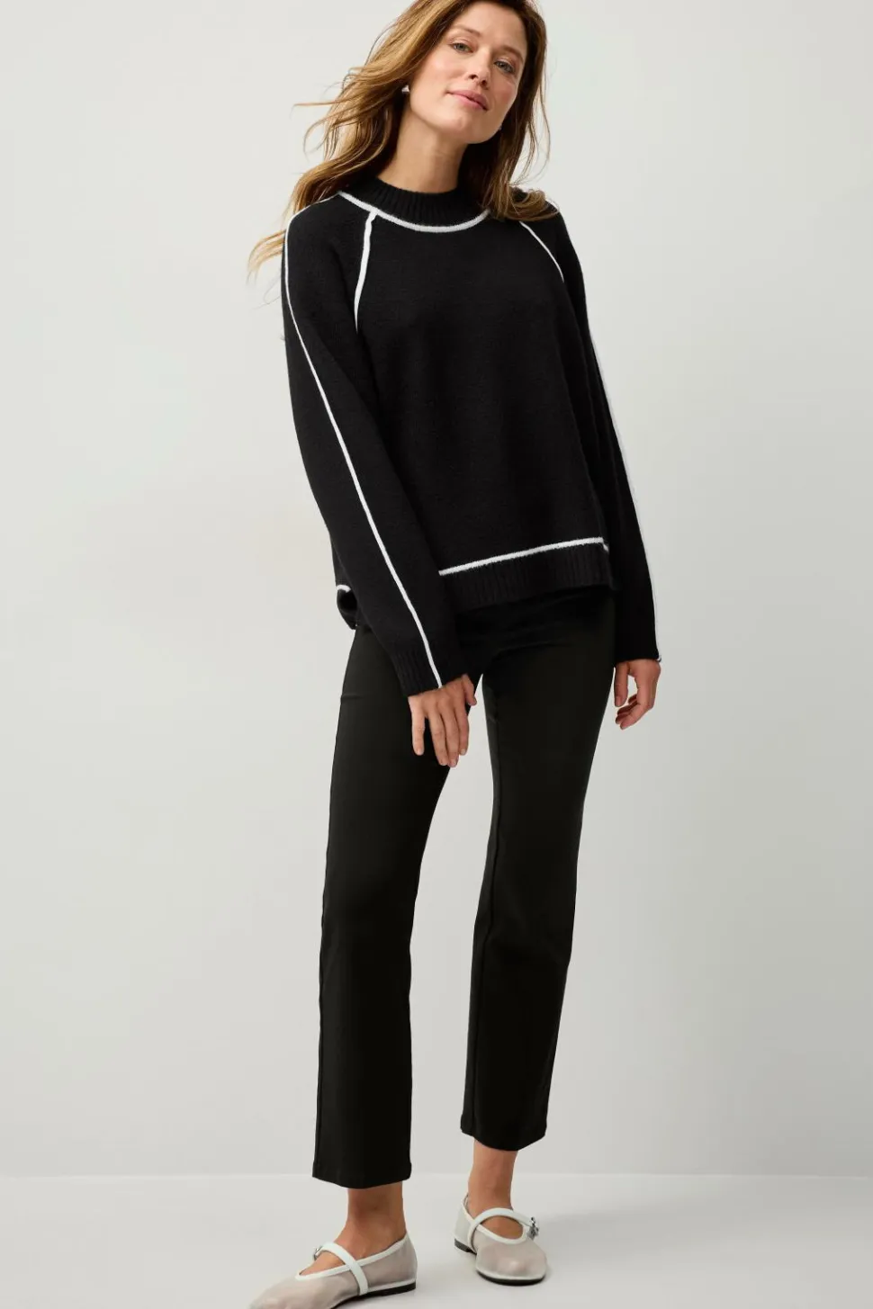 Ellos Collection Pullover med kontrastfarvede detaljer