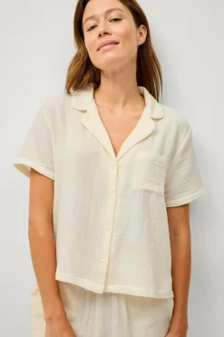 Ellos Collection Pyjamasskjorte i bomuld