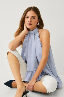 Ellos Collection Ærmeløs bluse med dikkedarer