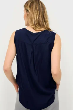 Ellos Collection Ærmeløs bluse i viskose