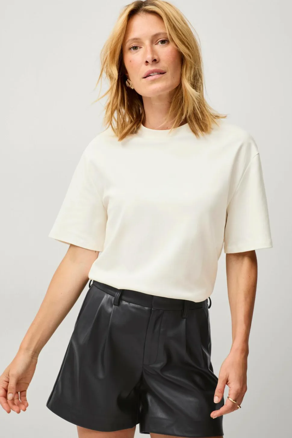 Ellos Collection Shorts i imiteret læder