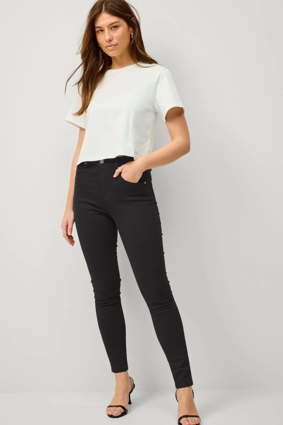 Ellos Collection Skinny stretchjeans med høj talje