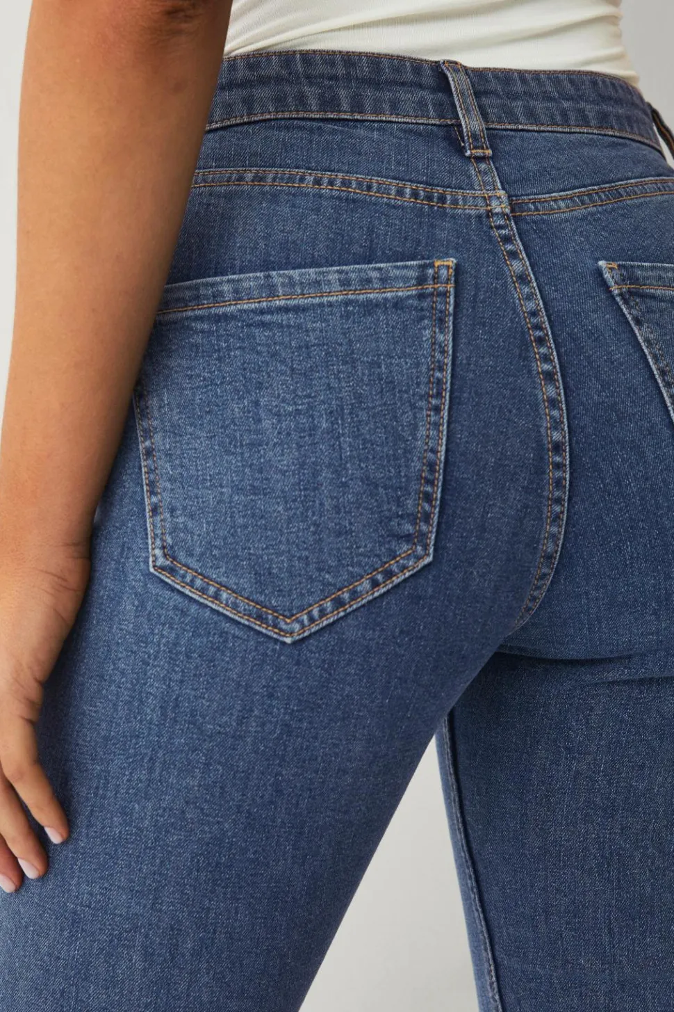 Ellos Collection Smalle stretchjeans med høj talje
