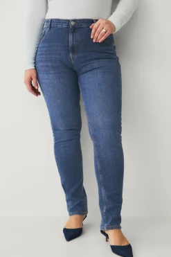Ellos Collection Smalle stretchjeans med høj talje