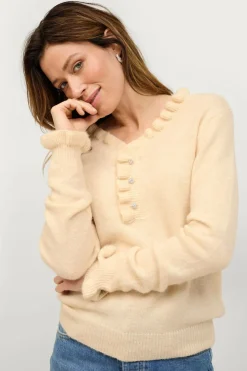 Ellos Collection Strikket trøje med flæsedetaljer
