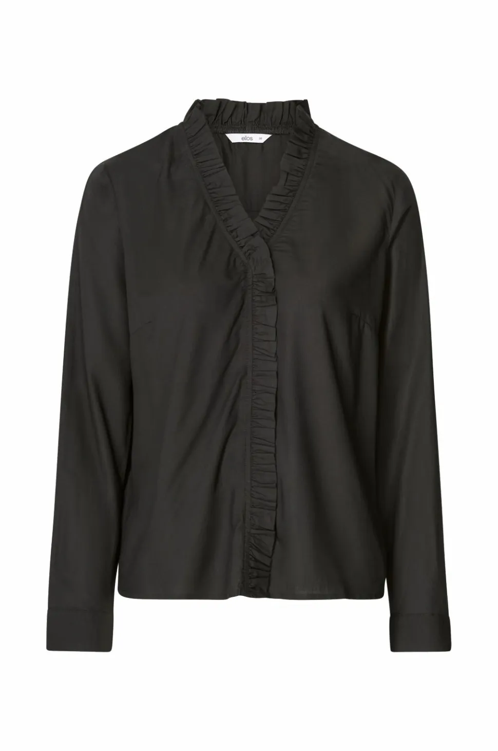Ellos Collection Viskosebluse med flæsedetalje bluse