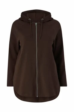 Ellos Plus collection Sweatshirt med hætte og lynlås