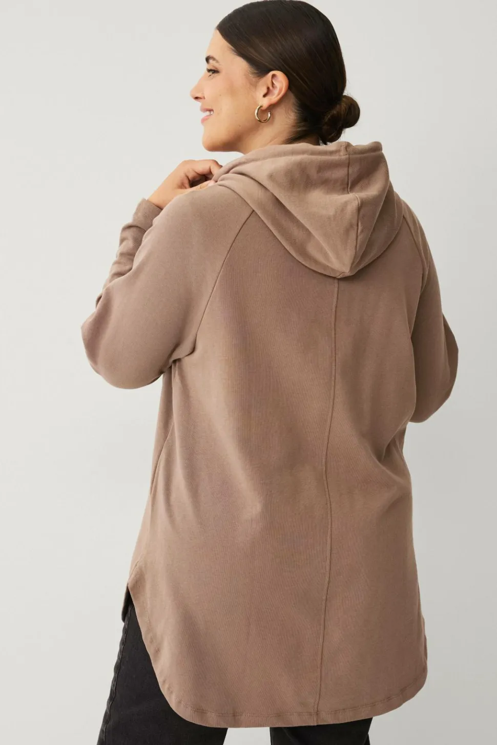 Ellos Plus collection Sweatshirt med hætte og lynlås