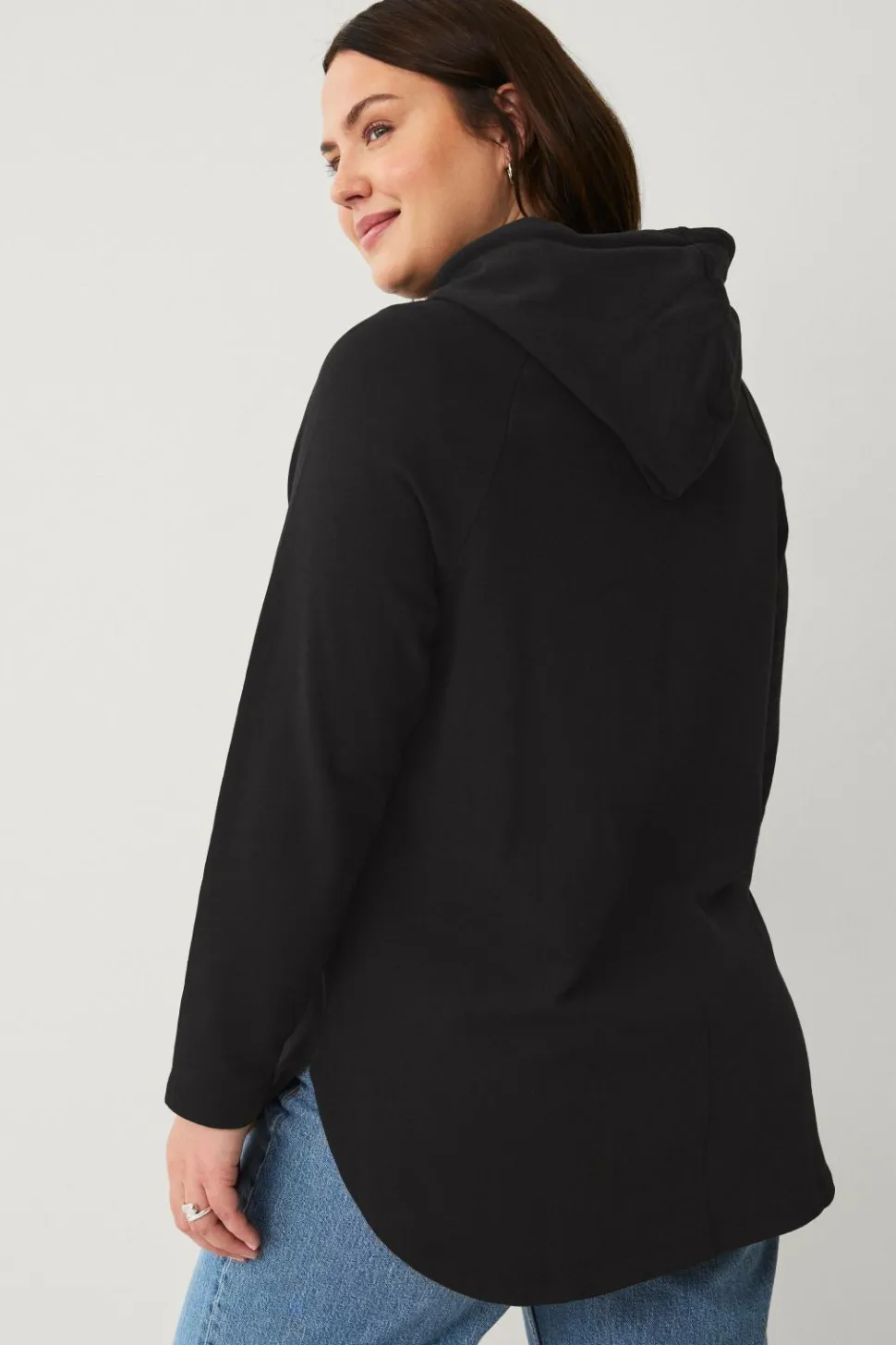 Ellos Plus collection Sweatshirt med hætte og lynlås