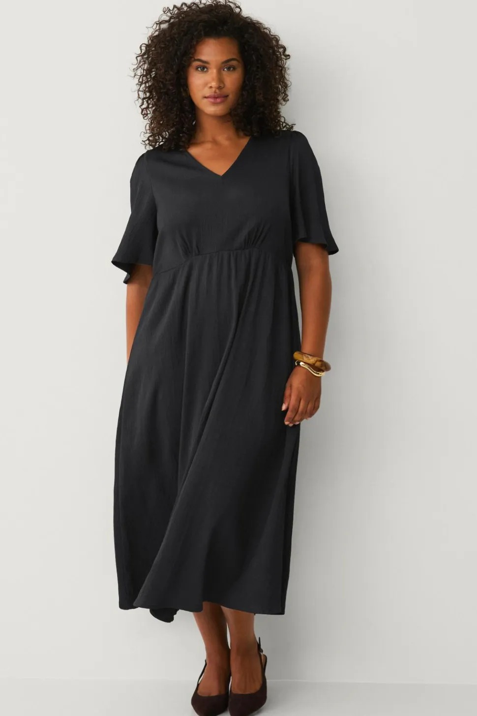 Ellos Plus collection Maxikjole med V-hals