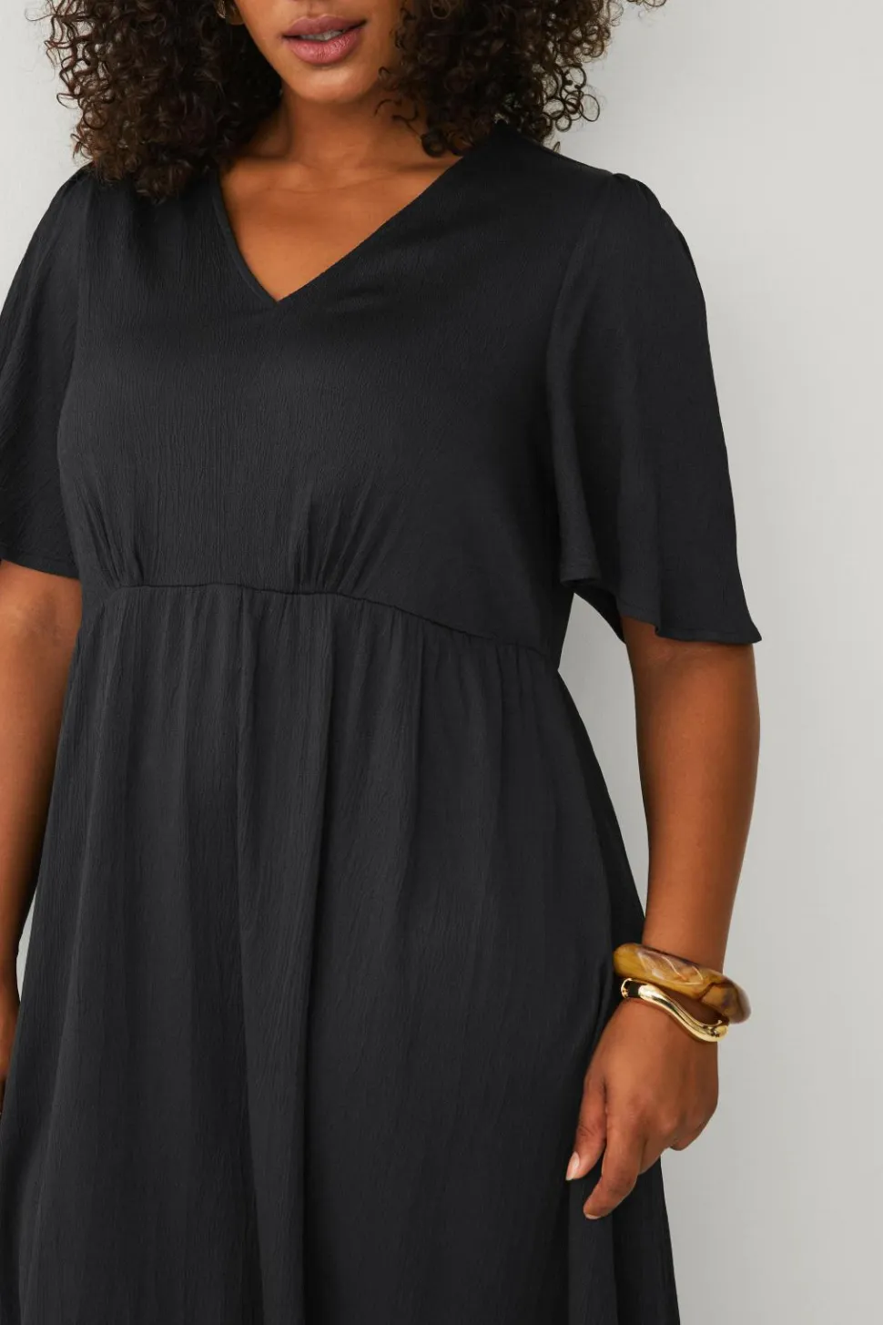 Ellos Plus collection Maxikjole med V-hals