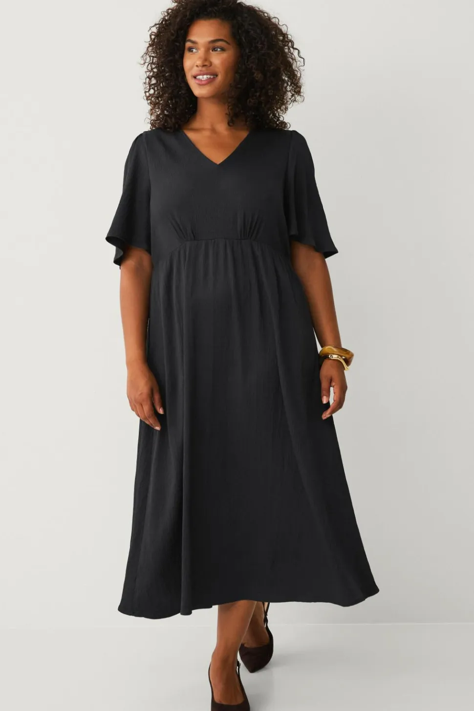 Ellos Plus collection Maxikjole med V-hals