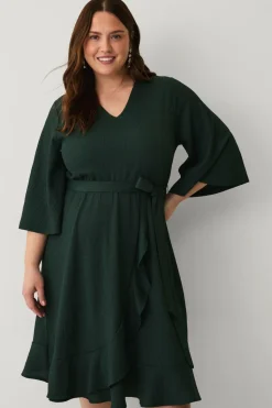 Ellos Plus collection Kjole med volantdetalje