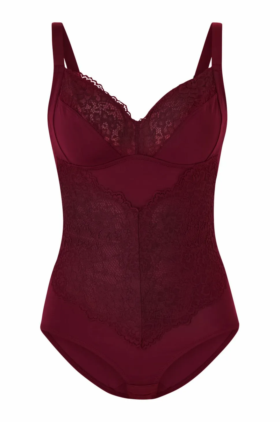 Ellos Plus collection Shapingbody med blondedetaljer - medium støtte