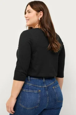 Ellos Plus collection Langærmet top med rund hals