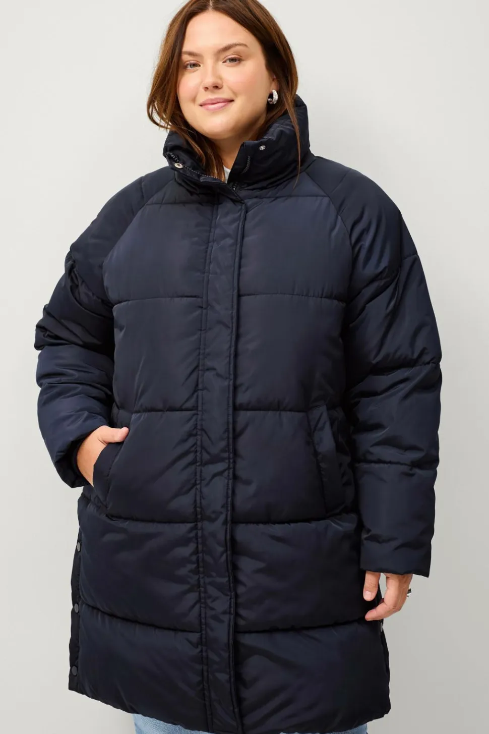 Ellos Plus collection Foret frakke med skorstenskrave