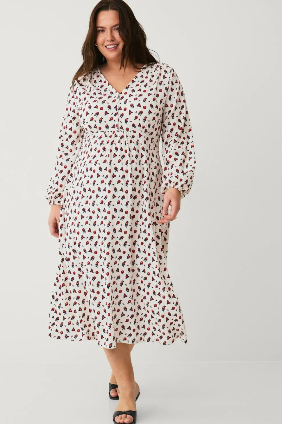 Ellos Plus collection Maxi kjole med V-hals