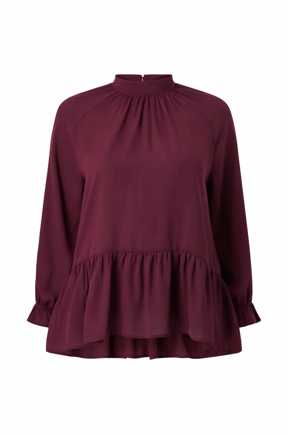 Ellos Plus collection Chiffonbluse med flæser